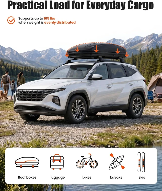 Alt view image 4 of 7 - Aluminum Roof Rack Cross Bars Fit for 2022-2026 Hyundai Tucson NX4