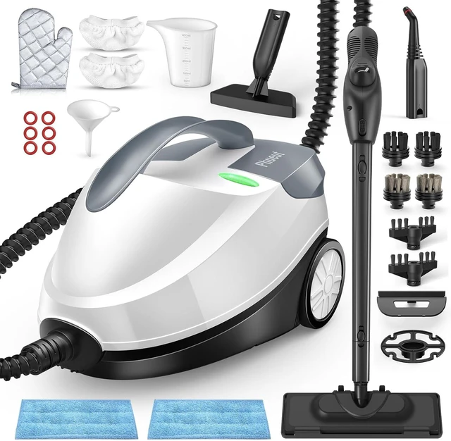Main image of Steam Cleaner with 28 Accessories for Home, 1800W Powerful Multipurpose Steam Mop with 1.5L Tank for Floor Cleaning, Chemical-Free Heavy Duty Steamer for Cleaning Floors, Couch, Tile, Grout and Car