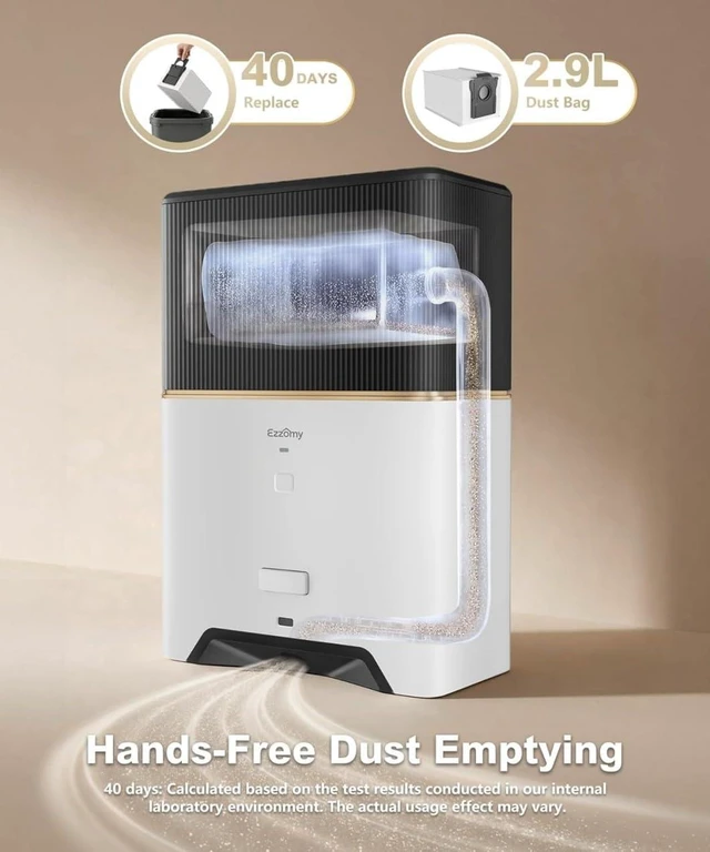 Alt view image 3 of 7 - Touchless Vacuum Dustpan, 26kPa Suction, Bagged, Auto/Manual Mode