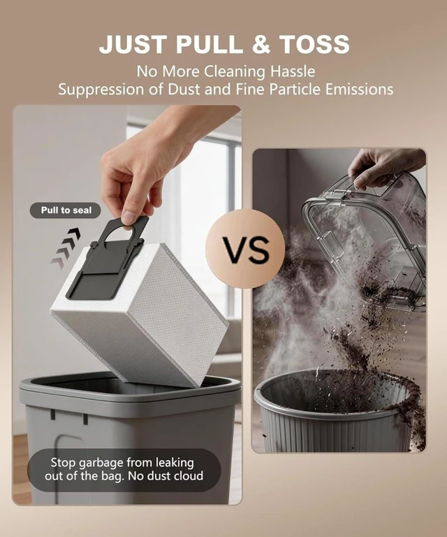 Alt view image 6 of 7 - Touchless Vacuum Dustpan, 26kPa Suction, Bagged, Auto/Manual Mode