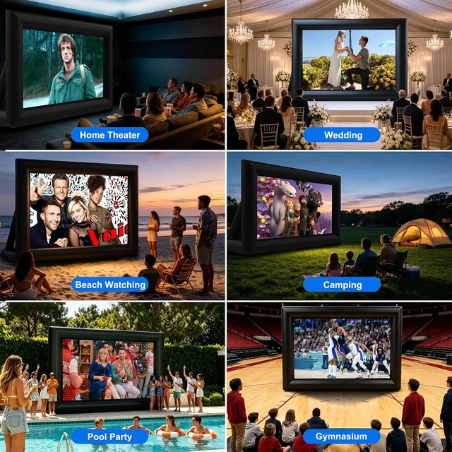 Alt view image 3 of 7 - 20 feet Inflatable Projector Movie Screen Huge Projection Screen