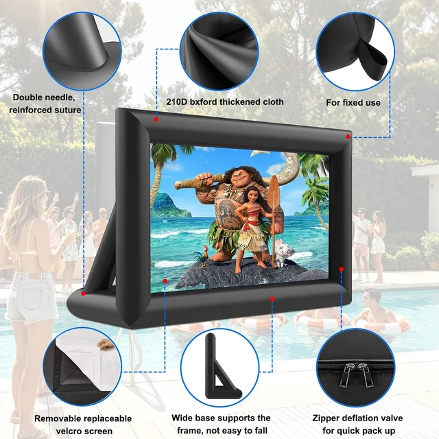 Alt view image 6 of 7 - 20 feet Inflatable Projector Movie Screen Huge Projection Screen