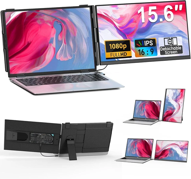 Main image of Laptop Screen Extender - 15.6" FHD 1080P Portable Monitor for Laptop, Detachable & Plug and Play Dual Monitor Extender for 13"-17.3" Laptops, Compatible with Wins/Mac/Android/Chrome