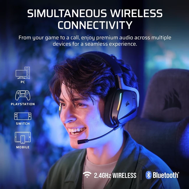 Alt view image 2 of 7 - Void v2 MAX Wireless PC PS5 PS4 Switch Gaming Headset Black