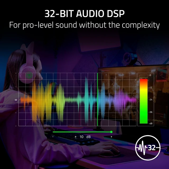 Alt view image 2 of 7 - Seiren V3 Chroma 32Bit DSP, USB-C Microphone for PC & Mac, Black