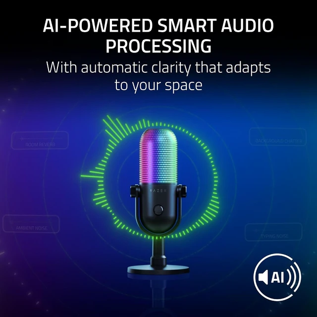 Alt view image 3 of 7 - Seiren V3 Chroma 32Bit DSP, USB-C Microphone for PC & Mac, Black