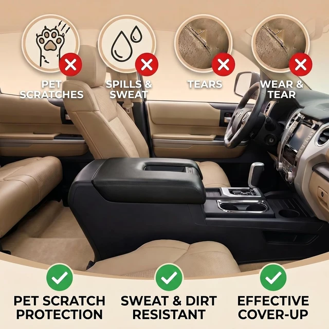 Alt view image 5 of 6 - Center Console Armrest Lid Compatible with Toyota Tundra 2014-2021