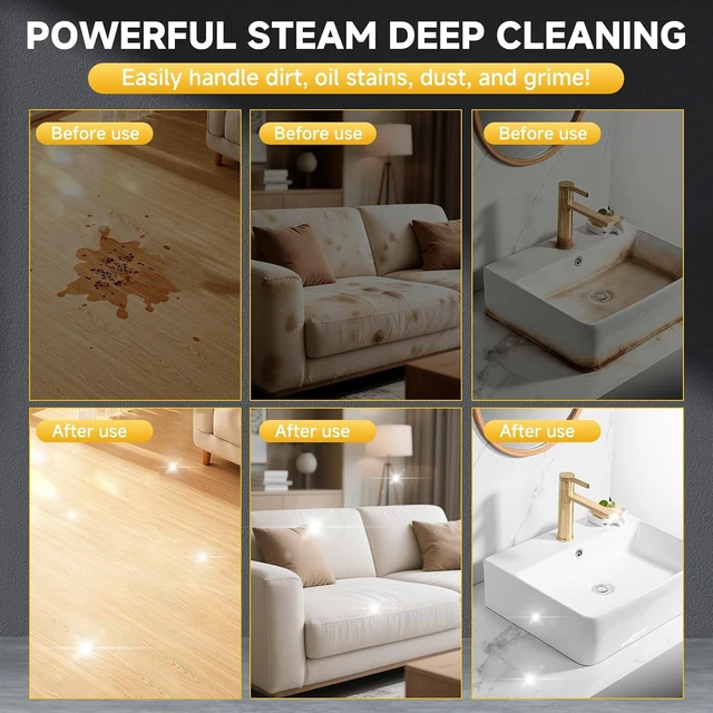 Alt view image 4 of 7 - Steam Cleaner, 3-Level Adjustable Handle 1500W Steamer for Cleaning