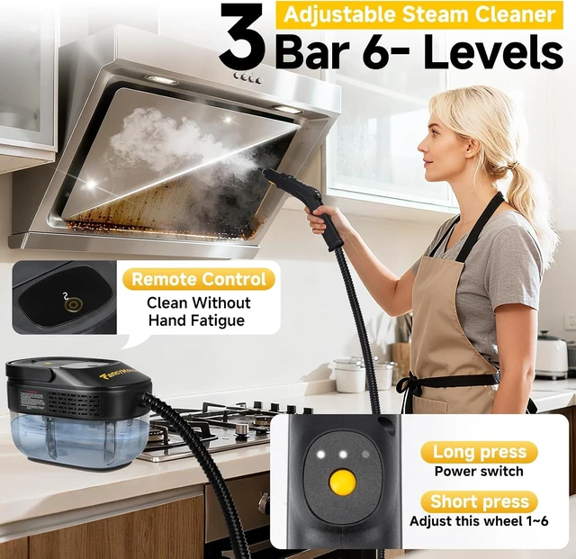 Alt view image 5 of 7 - Steam Cleaner, 3-Level Adjustable Handle 1500W Steamer for Cleaning