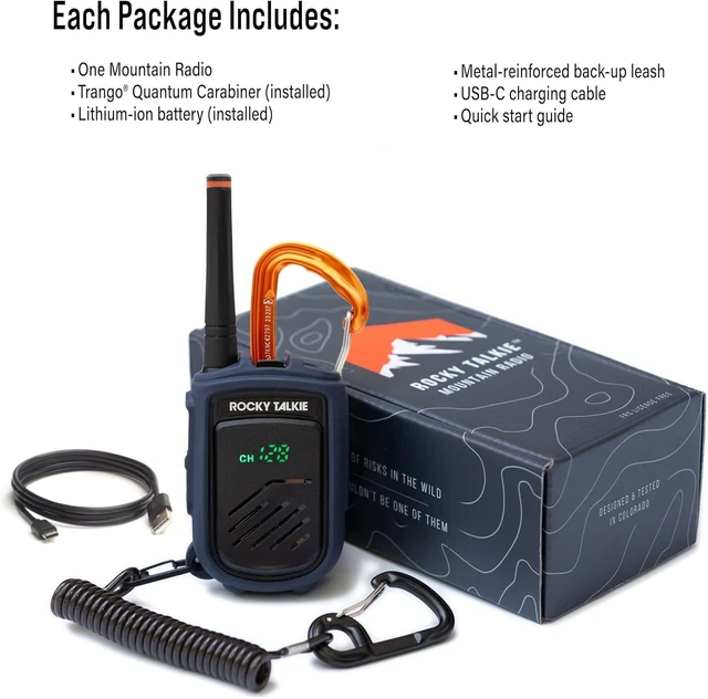 Alt view image 6 of 6 - Mountain Radio - Long Range Walkie Talkie, FRS Handheld Radio, 4 Day Battery Life, Max Durability, 1 Pack