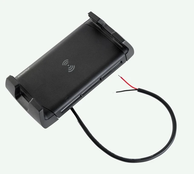 Alt view image 2 of 7 - Active 15W Waterproof Wireless Charger Mount, IPX6 Rated, 12/24V Qi Fast Charging Phone Holder for Boats, RVs & ATVs, One-Hand Docking, Secure Grip, Universal Compatibility