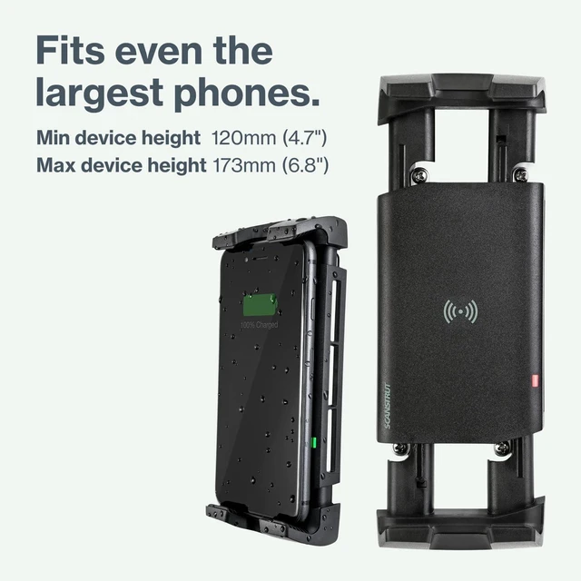 Alt view image 5 of 7 - Active 15W Waterproof Wireless Charger Mount, IPX6 Rated, 12/24V Qi Fast Charging Phone Holder for Boats, RVs & ATVs, One-Hand Docking, Secure Grip, Universal Compatibility