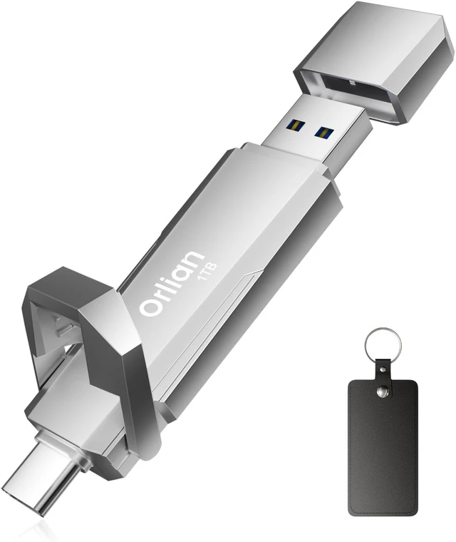 Main image of 1TB External Portable SSD USB Solid State Drive Up to 1000MB/s USB 3.2 Gen 2 Dual Drive Type C + USB A Solid State Thumb Drive