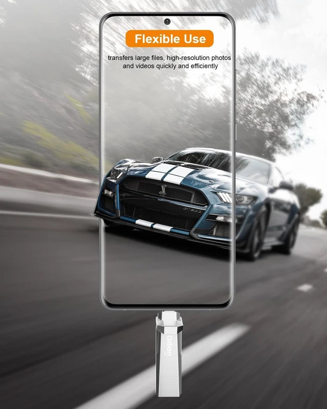Alt view image 6 of 7 - 1TB External Portable SSD USB Solid State Drive Up to 1000MB/s USB 3.2 Gen 2 Dual Drive Type C + USB A Solid State Thumb Drive