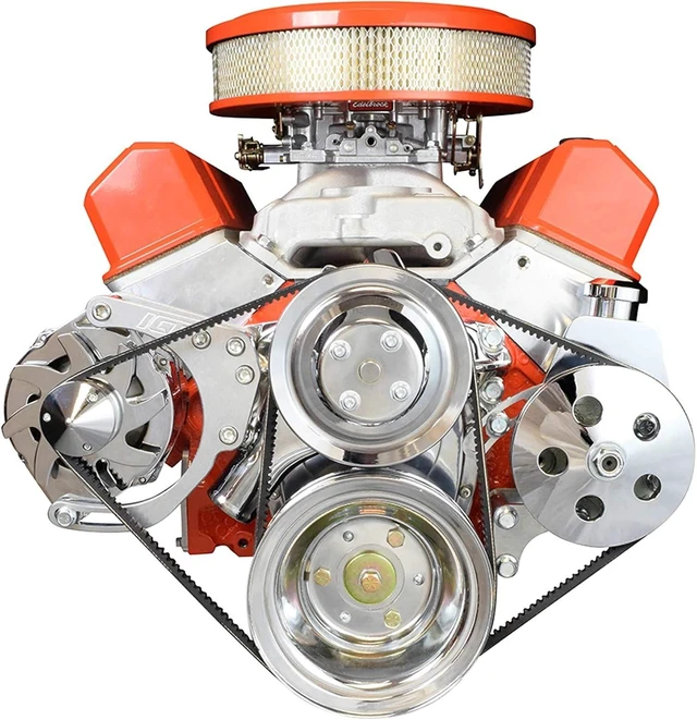 Main image of SBC Alternator/Power Steering Pump Accessory Drive Bracket Kit for Double Hump Heads 305 327 350 383 5.0L 5.7L V8 Designed & Manufactured in the USA 551576