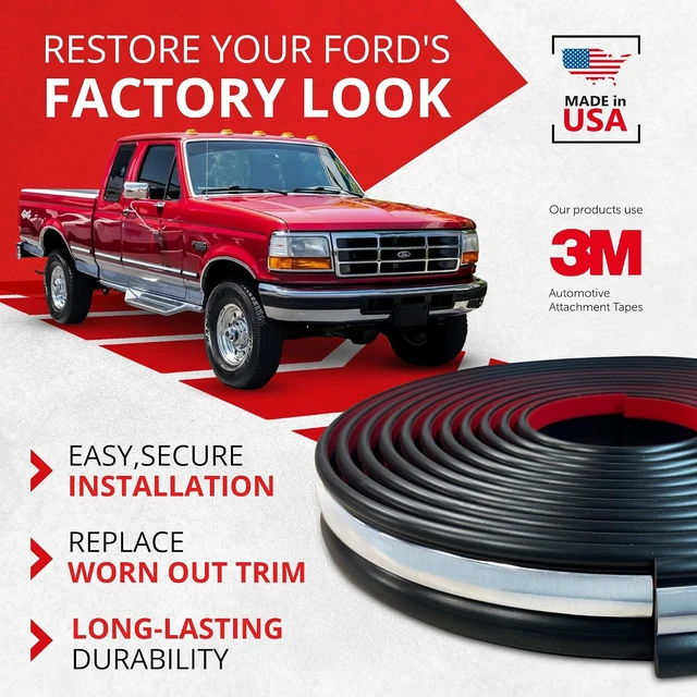 Alt view image 2 of 7 - Replacement Body Side Molding for Ford (2"/26 Ft Roll)