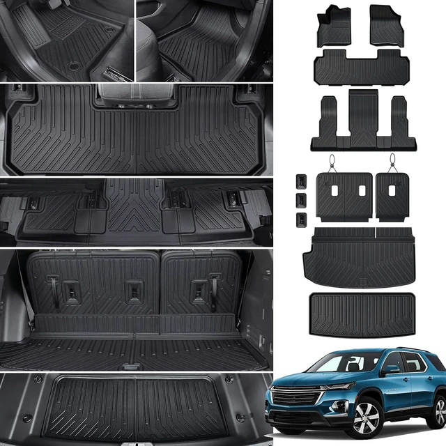 Main image of Floor Mats for Chevy Traverse 2018-2023 7 Seats w/Captain Chair