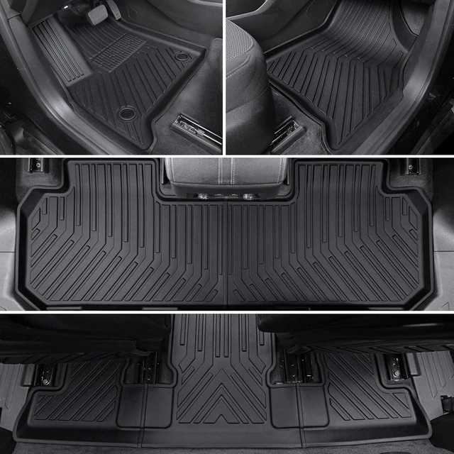 Alt view image 2 of 6 - Floor Mats for Chevy Traverse 2018-2023 7 Seats w/Captain Chair