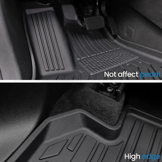 Alt view image 3 of 6 - Floor Mats for Chevy Traverse 2018-2023 7 Seats w/Captain Chair