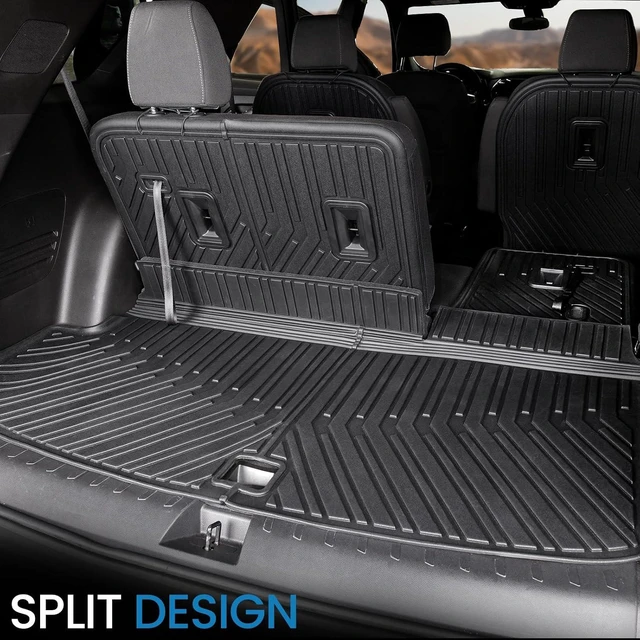 Alt view image 4 of 6 - Floor Mats for Chevy Traverse 2018-2023 7 Seats w/Captain Chair