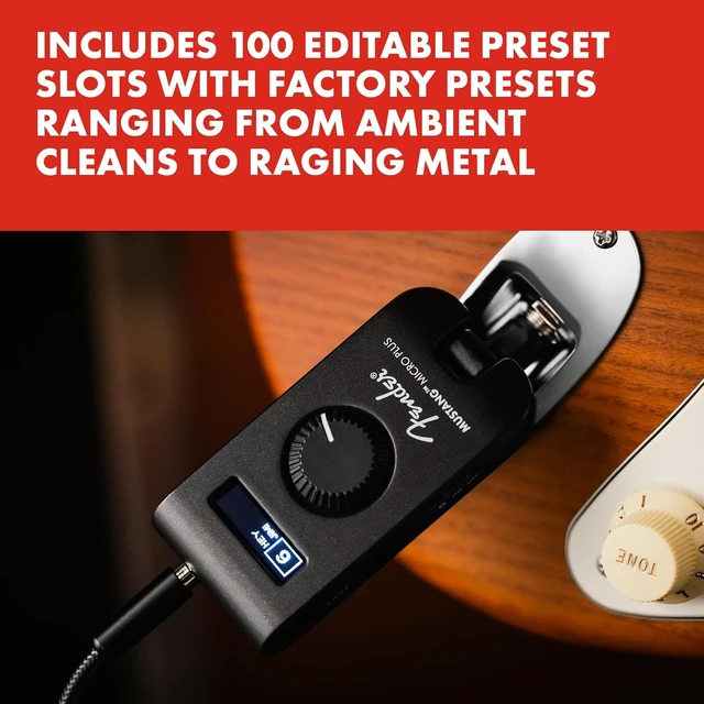 Alt view image 4 of 7 - Mustang Micro Plus Headphone Amplifier, Bluetooth Audio Streaming and 50 Amp and Effects Models, with 2-Year Warranty