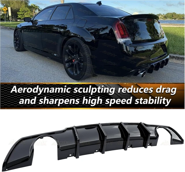Alt view image 3 of 7 - Rear Bumper Diffuser Compatible with 2015-2023 Chrysler 300