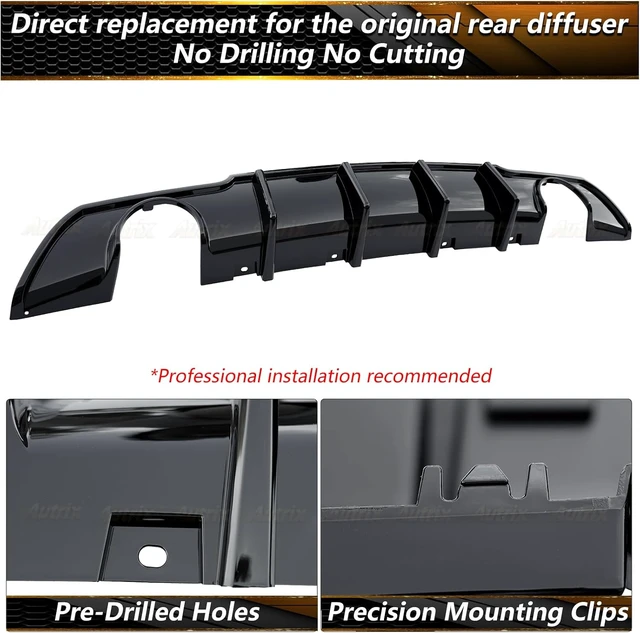 Alt view image 5 of 7 - Rear Bumper Diffuser Compatible with 2015-2023 Chrysler 300