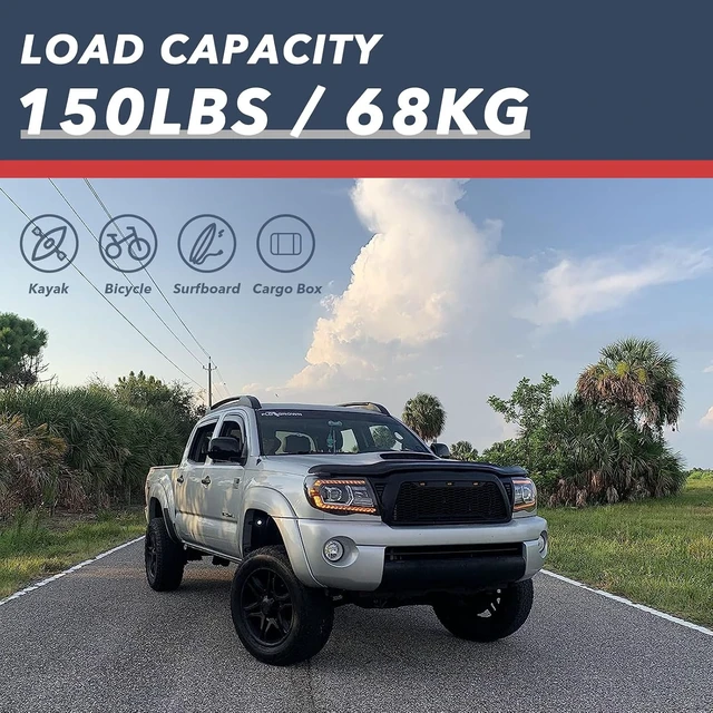 Alt view image 4 of 7 - Roof Rack Cross Bars for 2005-2023 Toyota Tacoma Double Cab 4door