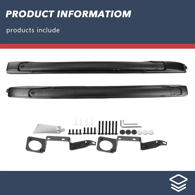 Alt view image 7 of 7 - Roof Rack Cross Bars for 2005-2023 Toyota Tacoma Double Cab 4door