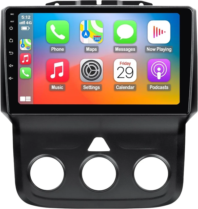 Main image of Car Stereo for Dodge RAM 1500 2500 3500 2013-2018 Manual AC with CarPlay