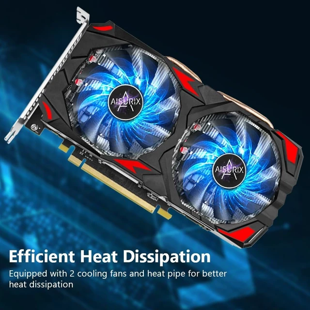 Alt view image 5 of 7 - AISURIX RX 580 8GB GDDR5 Graphics Card 2*HDMI/1*DP Gaming GPU