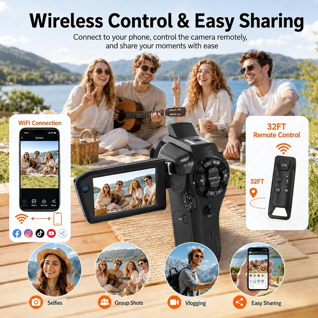 Alt view image 7 of 7 - Vlogging Camera with Picture-in-Picture, WiFi Flip Screen, 8K Creator Kit