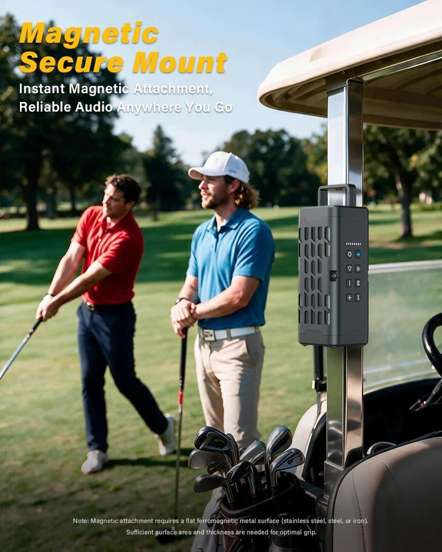Alt view image 3 of 7 - Portable Bluetooth Speaker, Rugged Magnetic, Waterproof, Wireless