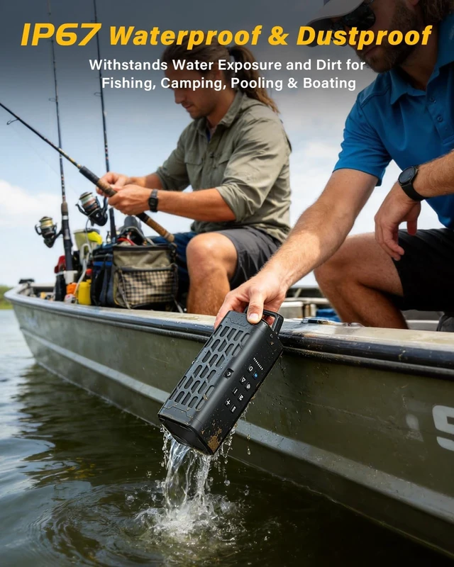 Alt view image 5 of 7 - Portable Bluetooth Speaker, Rugged Magnetic, Waterproof, Wireless