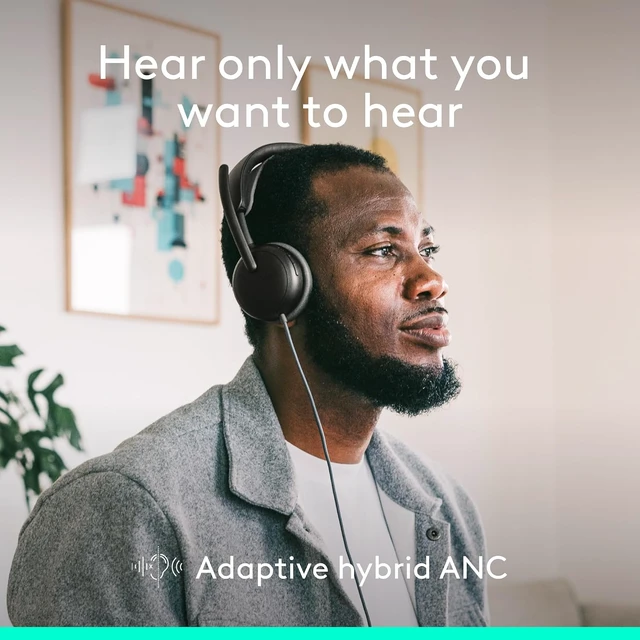 Alt view image 2 of 7 - Zone Wired 2 Noise Canceling Headset with Adaptive Hybrid - Black