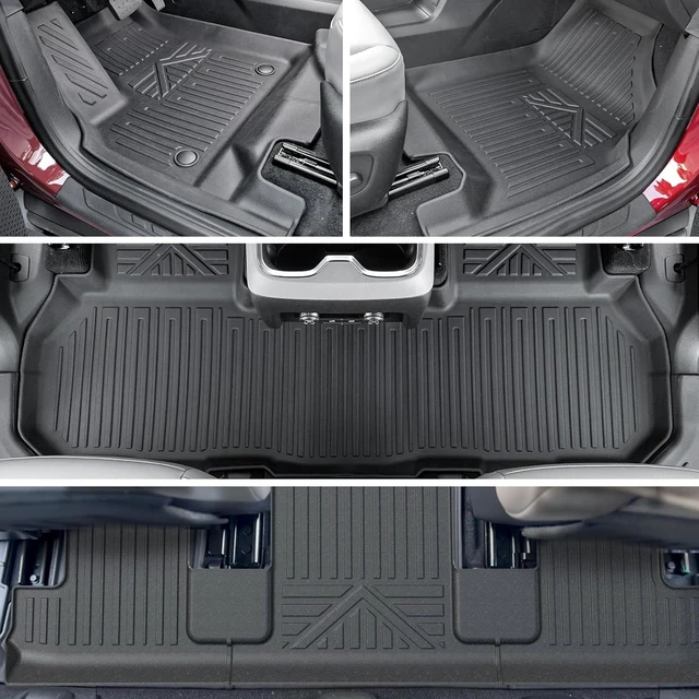 Alt view image 2 of 7 - Floor Mats for Chevy Traverse & GMC Acadia 2024-2026 2027 7 Seats
