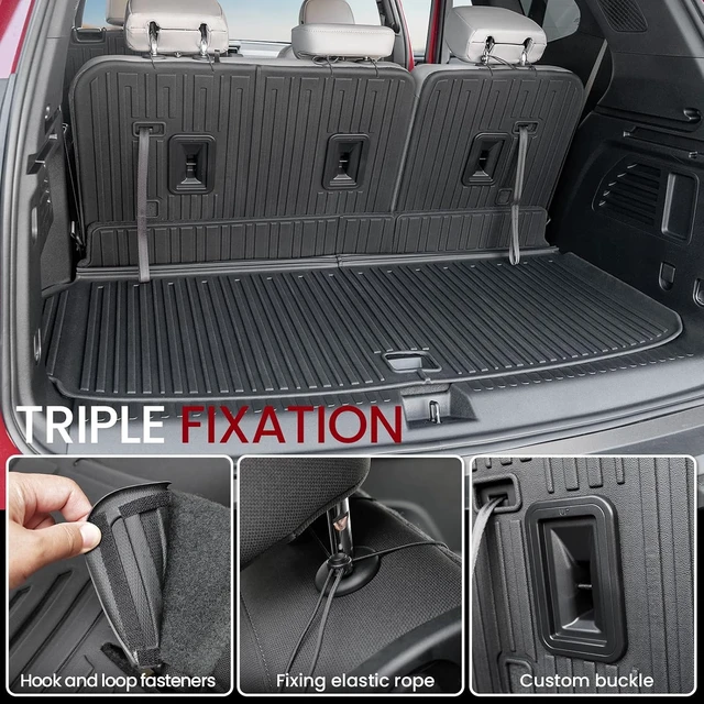 Alt view image 6 of 7 - Floor Mats for Chevy Traverse & GMC Acadia 2024-2026 2027 7 Seats