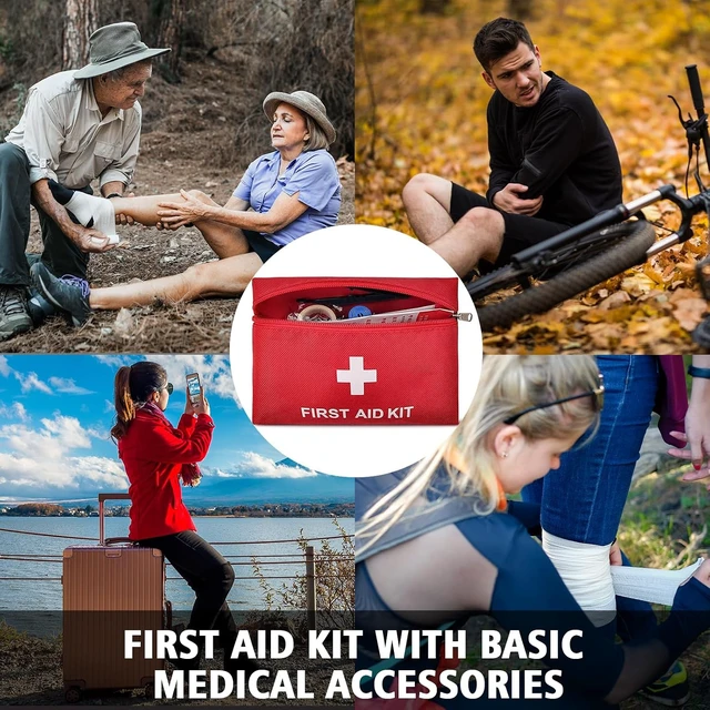 Alt view image 6 of 7 - Car Emergency Kit, Car Emergency Kits for Vehicles with 6 Gauge 16 Ft Jumper Cables, Roadside Emergency Car Kit with Air Compressor, 88 Pieces Winter First Aid Kit Emergency Safety Tool
