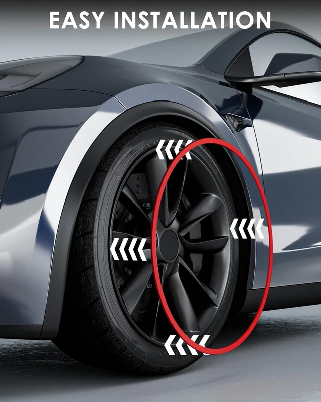 Alt view image 4 of 7 - Automotive Alloy Wheel Rim Protector - Covering The Entire Rim of The Wheel hub - Strips for Curb Rash Prevention - Set of 4 Rim Protector Easy to Install(21'',Red)