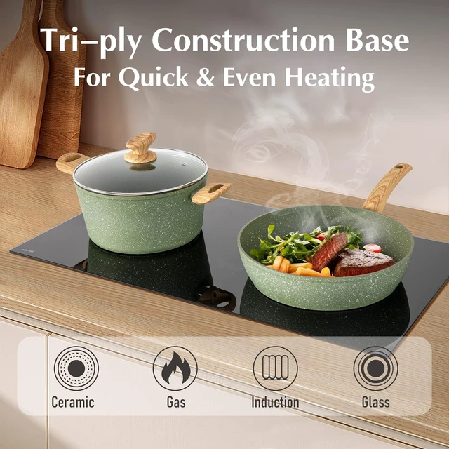 Alt view image 5 of 7 - Pots and Pans Set Non Stick, 12 Pcs Kitchen Cookware Sets