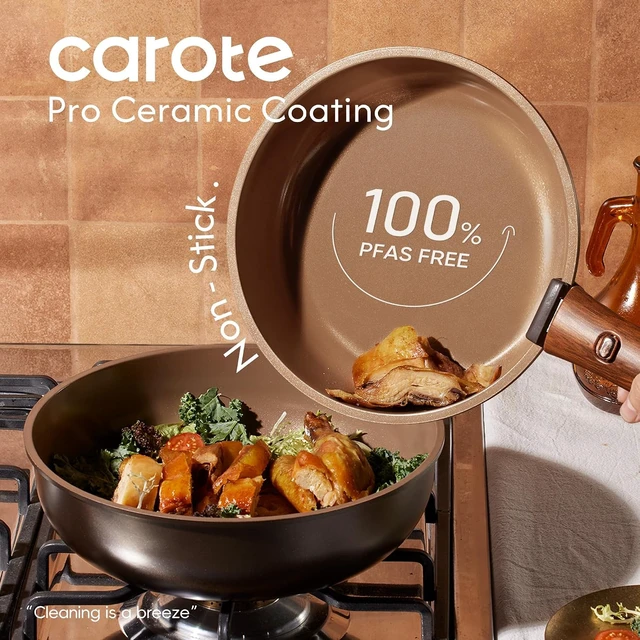 Alt view image 3 of 7 - 25pcs Ceramic Cookware Set, Pots and Pans Set with Detachable Handle