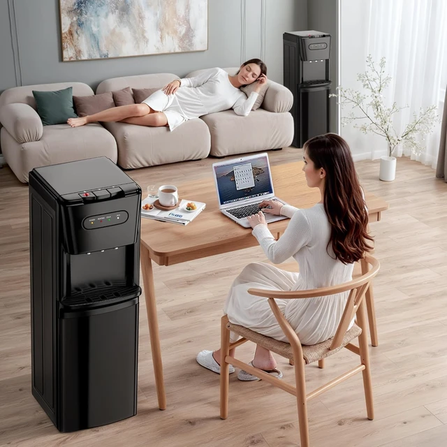 Alt view image 5 of 7 - Bottom Loading Water Cooler Dispenser, Matte Black
