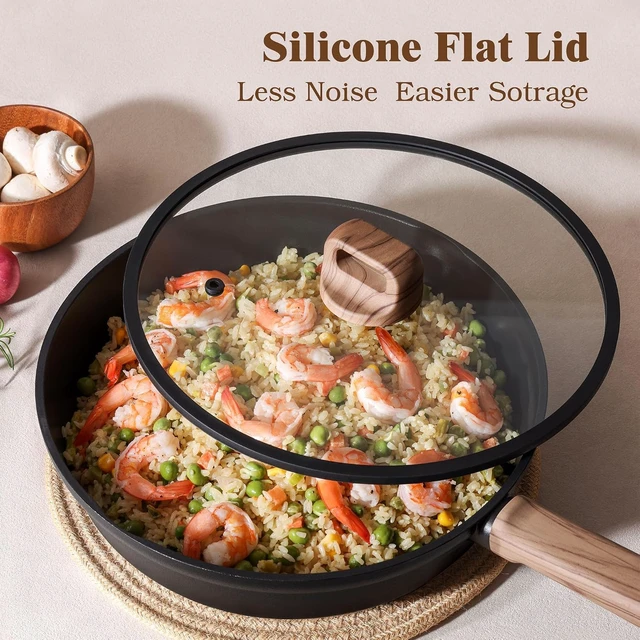Alt view image 7 of 7 - 20Pcs Nonstick Pots and Pans Set, Black Titanium Cookware Set