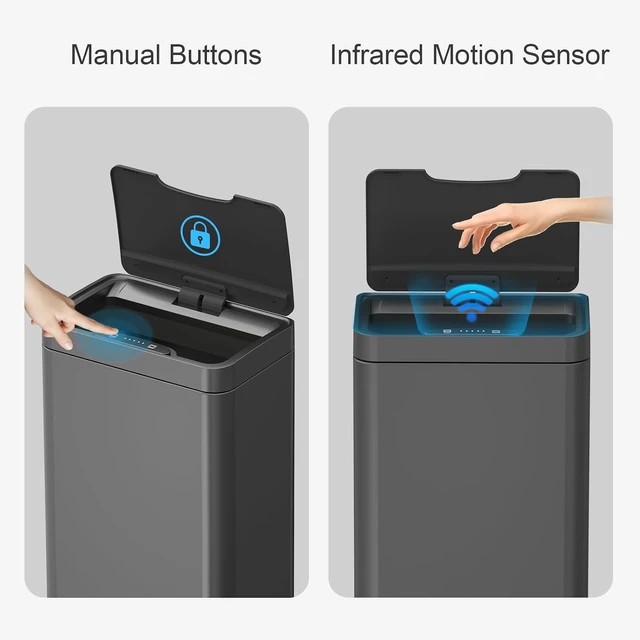Alt view image 2 of 7 - 15 Gallon Touchless Motion Sensor Trash Can