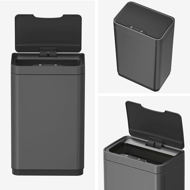 Alt view image 3 of 7 - 15 Gallon Touchless Motion Sensor Trash Can