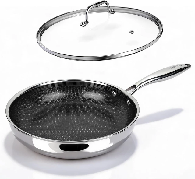 Main image of 12 Inch Non Stick Frying Pan with Lid, PFOA Free Ceramic-Coated