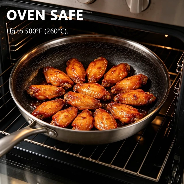 Alt view image 5 of 7 - 12 Inch Non Stick Frying Pan with Lid, PFOA Free Ceramic-Coated