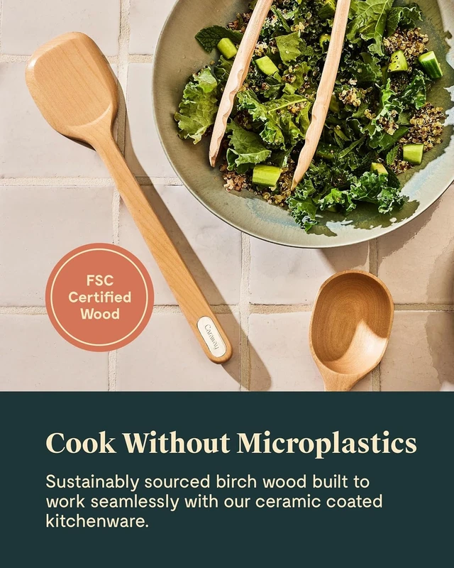 Alt view image 4 of 7 - 5-Piece Wooden Utensil Set, Cooking Utensil Set