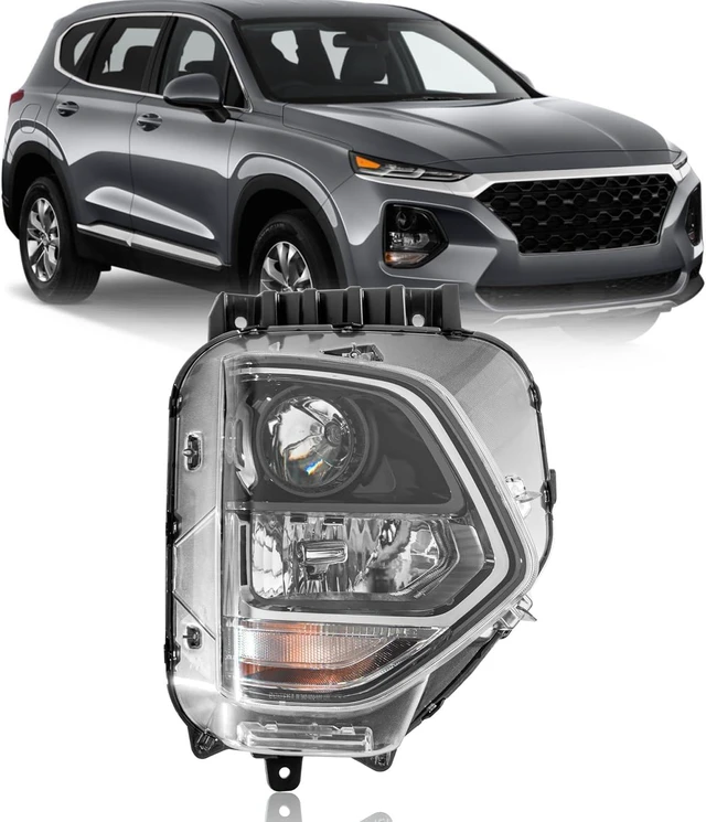Main image of Halogen Headlight with Bulbs Compatible with 2019 2020 Hyundai Santa Fe