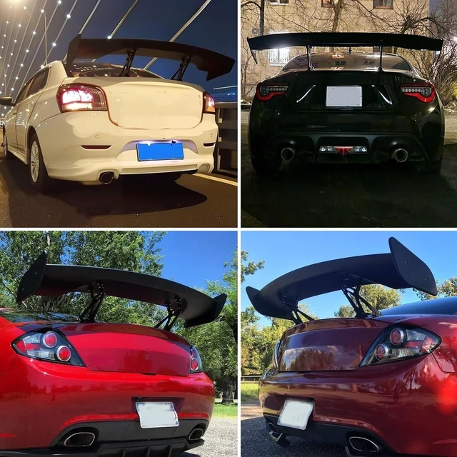 Alt view image 2 of 7 - Universal Spoiler,57 inch Car Spoiler GT Style Trunk Spoiler Compatible with Chevrolet Toyota Corolla Honda Civic Nissan Altima and More